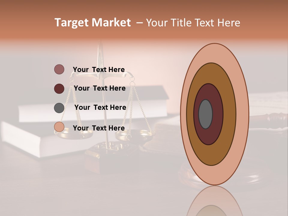Tribunal Judgment Symbol PowerPoint Template
