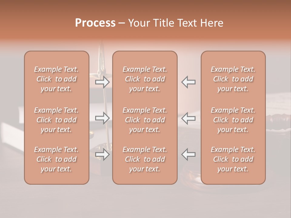 Tribunal Judgment Symbol PowerPoint Template