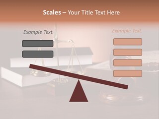 Tribunal Judgment Symbol PowerPoint Template