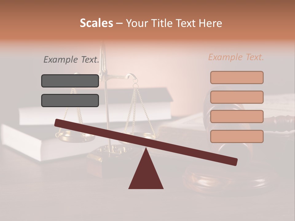 Tribunal Judgment Symbol PowerPoint Template