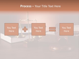 Tribunal Judgment Symbol PowerPoint Template