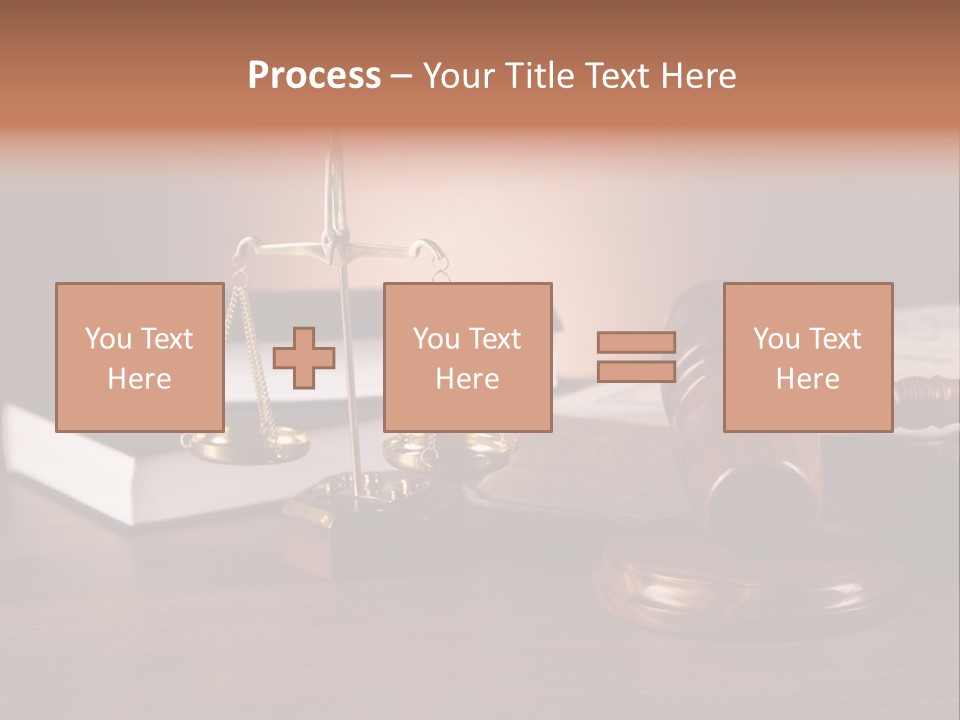 Tribunal Judgment Symbol PowerPoint Template