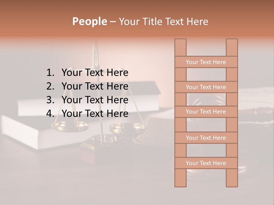 Tribunal Judgment Symbol PowerPoint Template