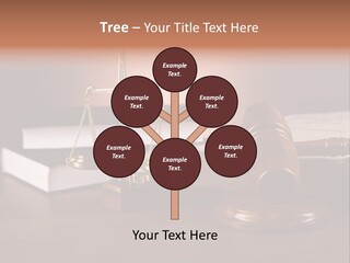Tribunal Judgment Symbol PowerPoint Template