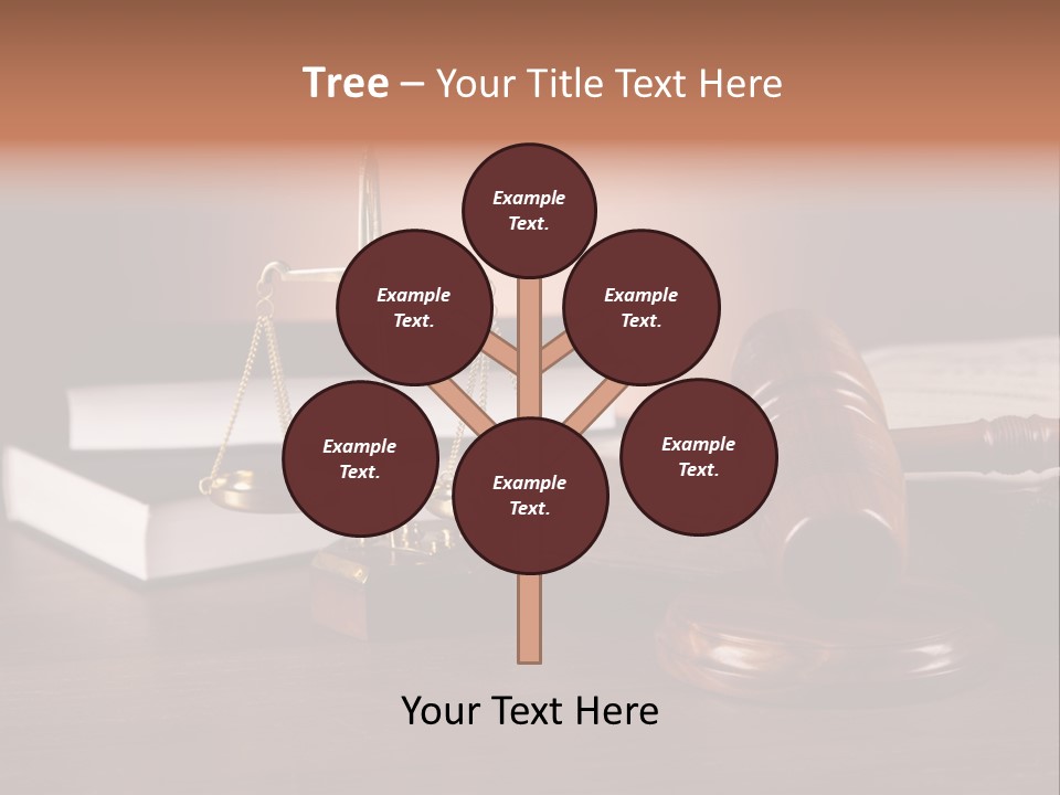 Tribunal Judgment Symbol PowerPoint Template