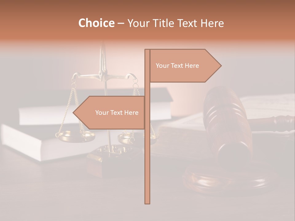 Tribunal Judgment Symbol PowerPoint Template