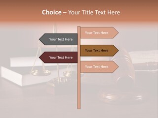 Tribunal Judgment Symbol PowerPoint Template