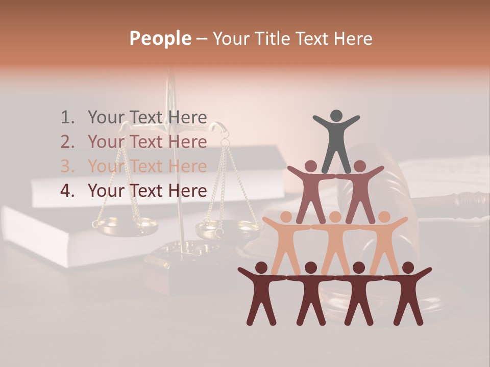 Tribunal Judgment Symbol PowerPoint Template