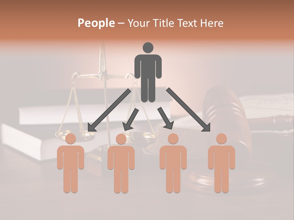 Tribunal Judgment Symbol PowerPoint Template