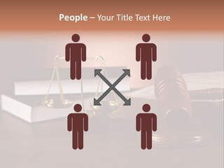 Tribunal Judgment Symbol PowerPoint Template