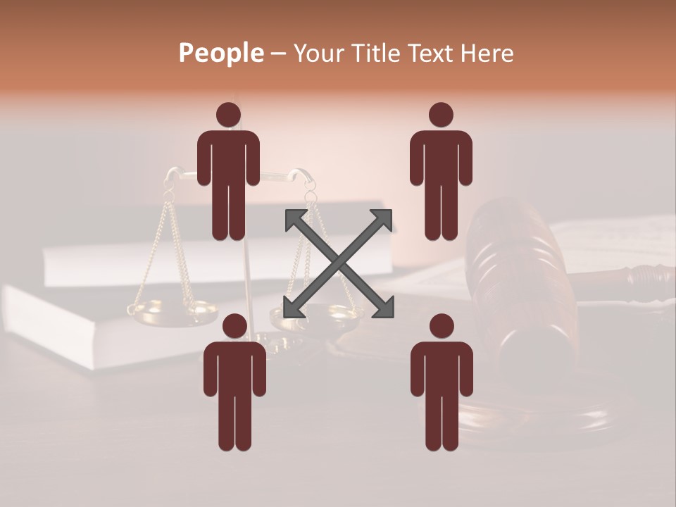 Tribunal Judgment Symbol PowerPoint Template