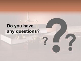 Tribunal Judgment Symbol PowerPoint Template