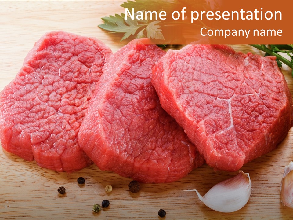 Steak Beefsteak Beef PowerPoint Template