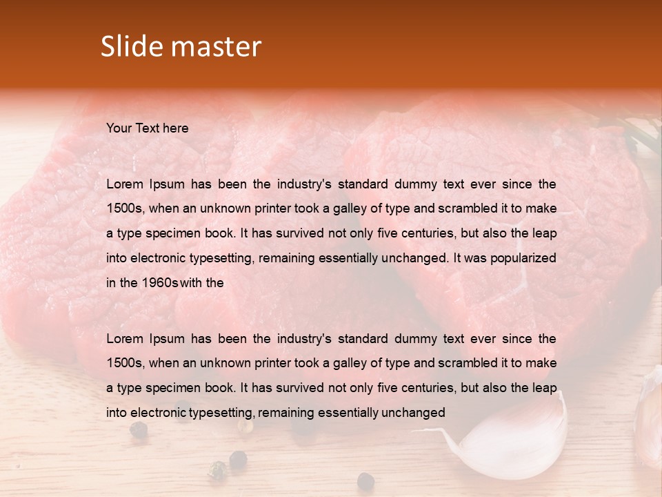 Steak Beefsteak Beef PowerPoint Template