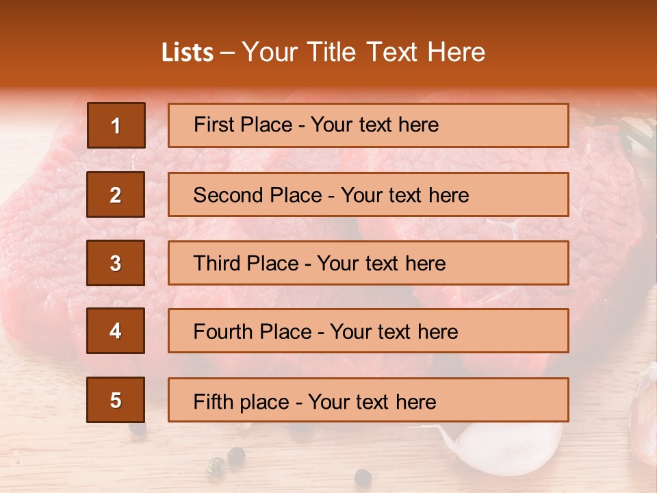 Steak Beefsteak Beef PowerPoint Template