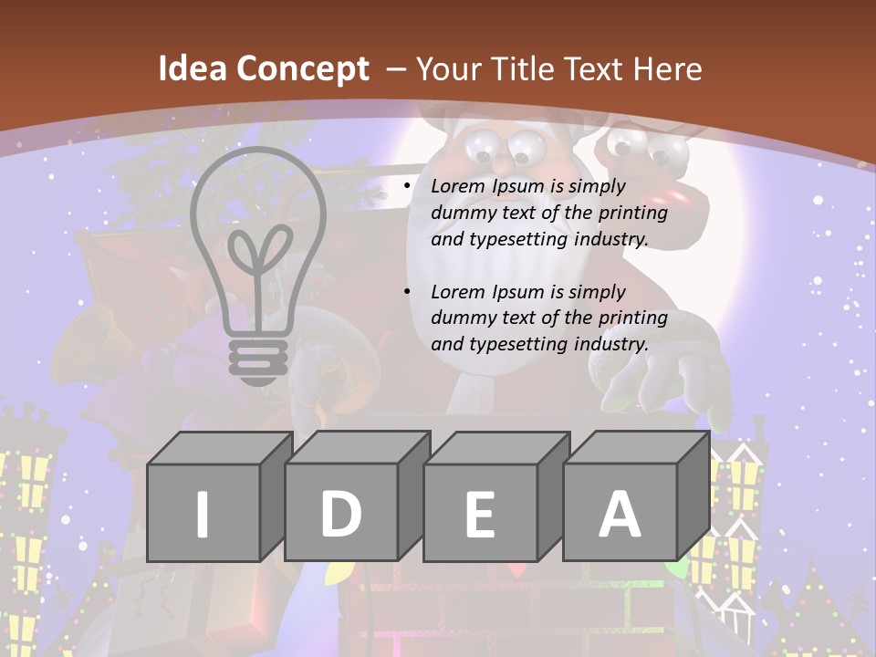 Moon Humor Art PowerPoint Template