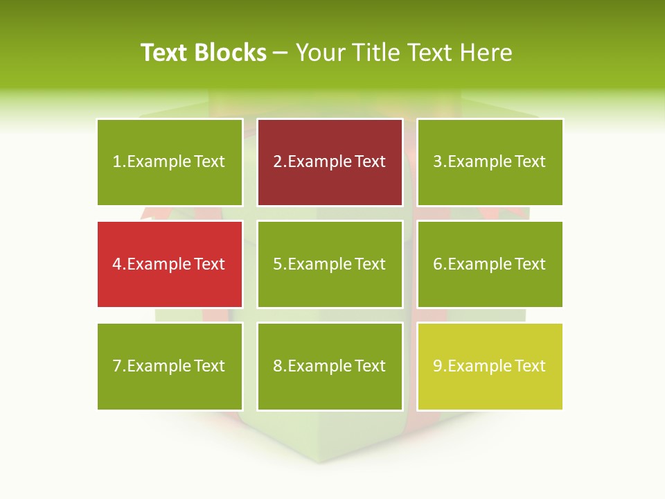 A Green Present Box With A Red Ribbon PowerPoint Template