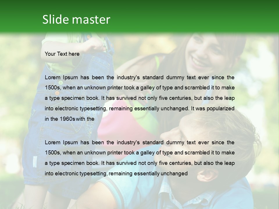 Daughter Summer Trees PowerPoint Template