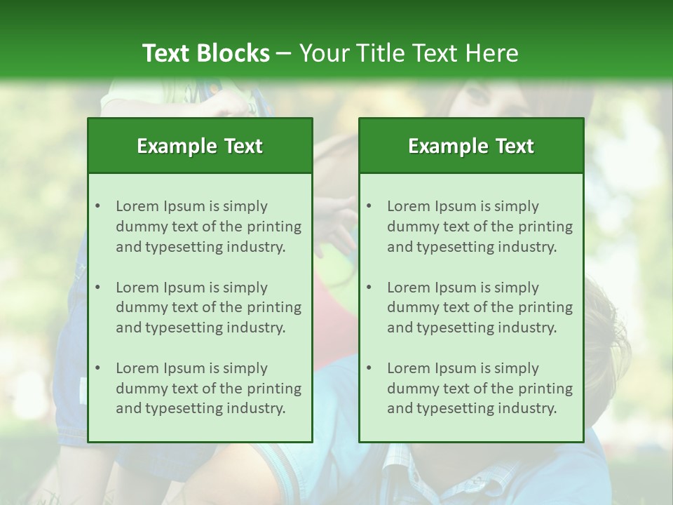 Daughter Summer Trees PowerPoint Template
