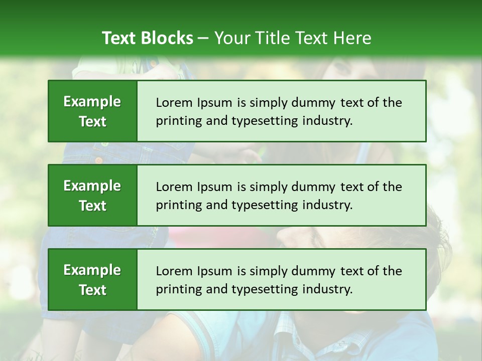 Daughter Summer Trees PowerPoint Template