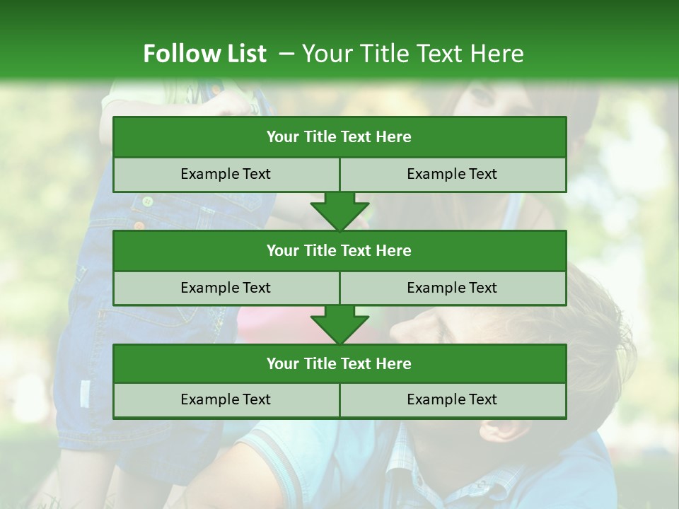 Daughter Summer Trees PowerPoint Template