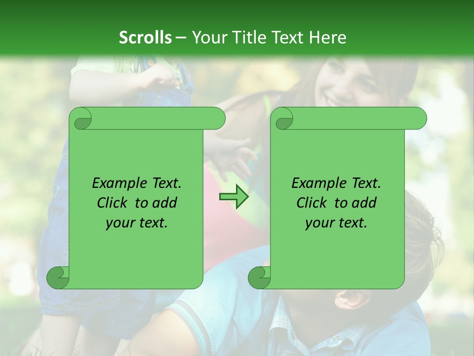 Daughter Summer Trees PowerPoint Template
