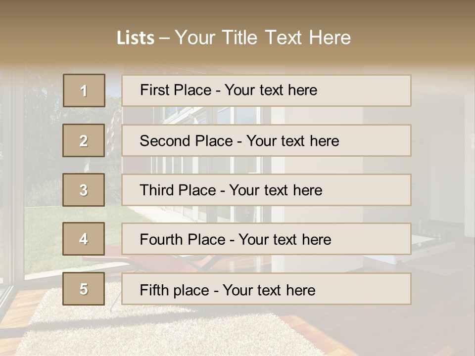 Furniture Indoor Nature PowerPoint Template