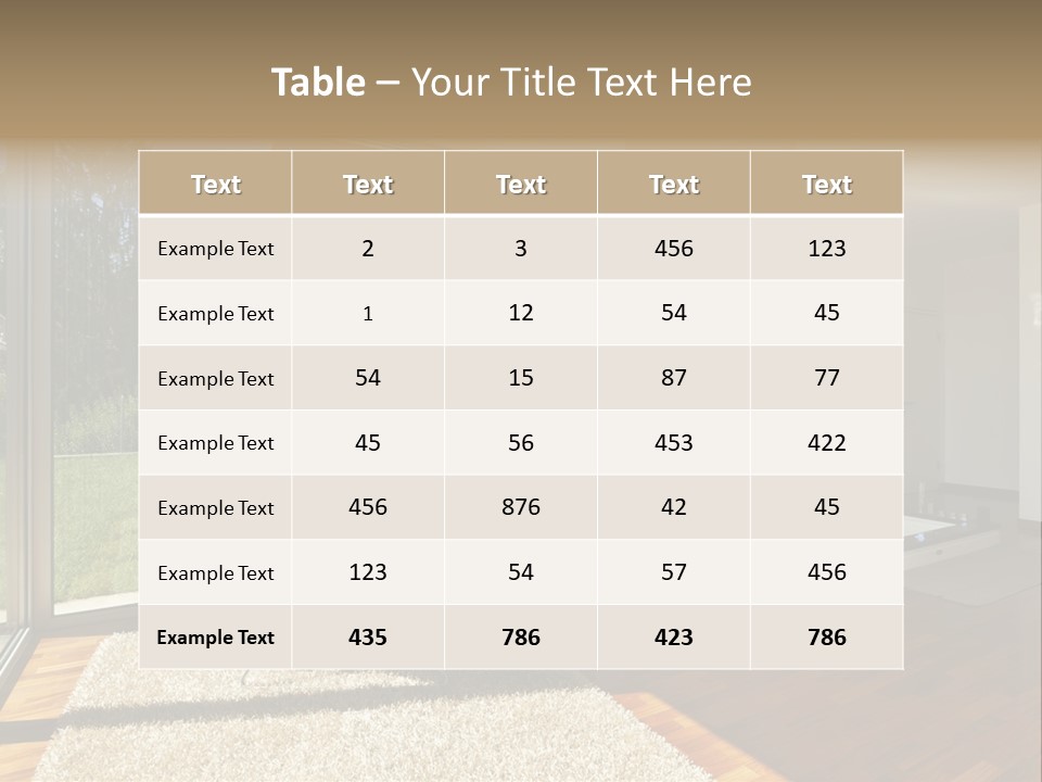 Furniture Indoor Nature PowerPoint Template