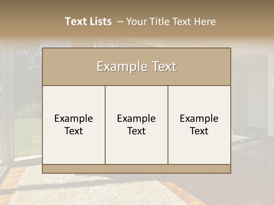 Furniture Indoor Nature PowerPoint Template