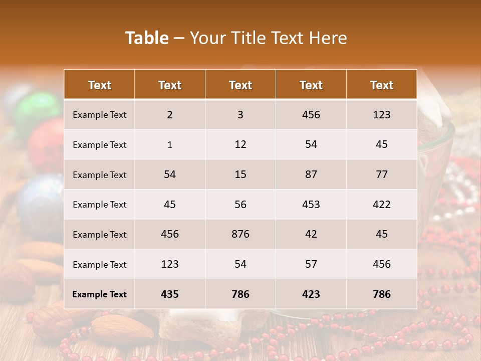 Snacks Background Traditional PowerPoint Template