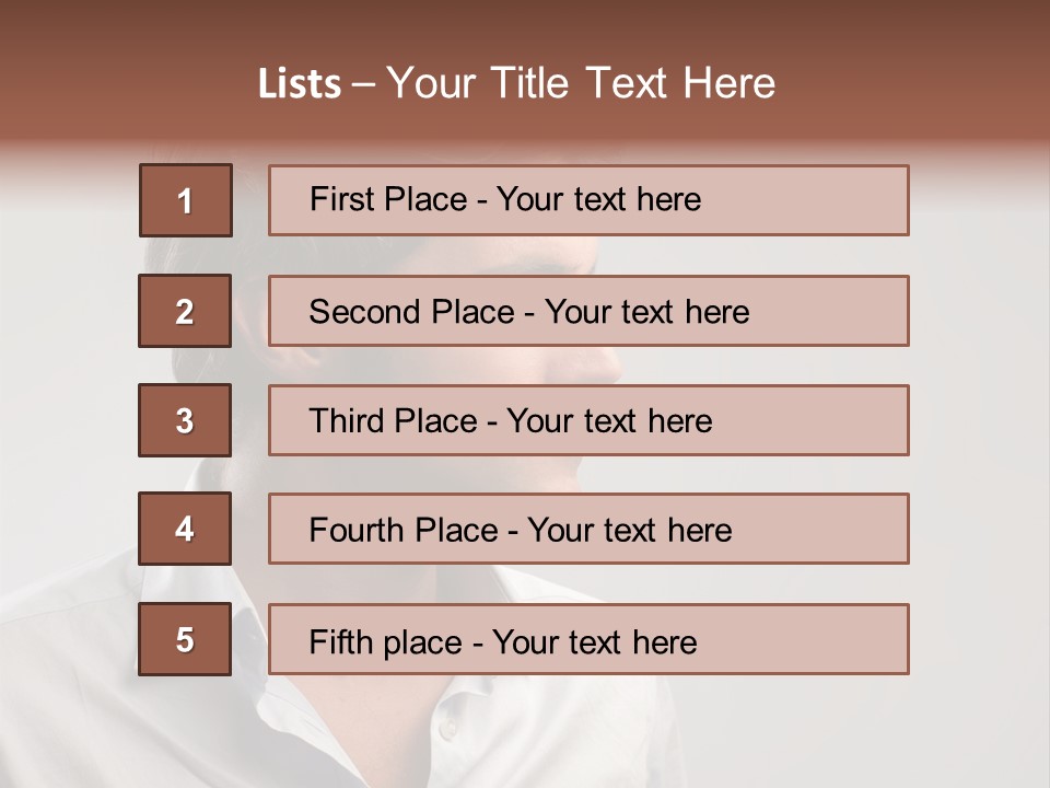 Caucasian Boy  PowerPoint Template