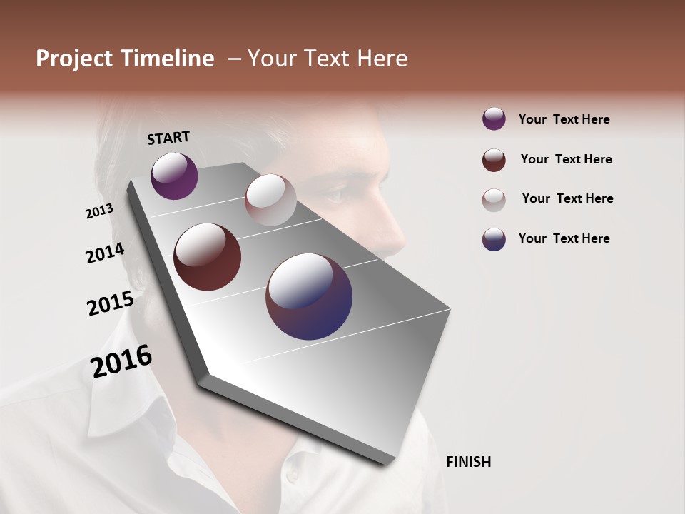 Caucasian Boy  PowerPoint Template