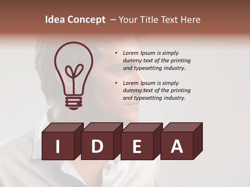 Caucasian Boy  PowerPoint Template