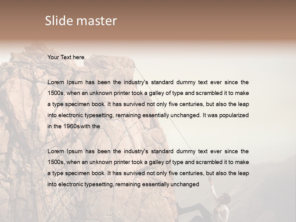 Danger Rope Climbing PowerPoint Template