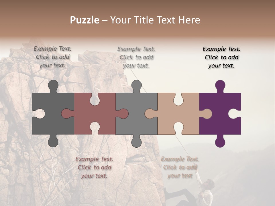 Danger Rope Climbing PowerPoint Template