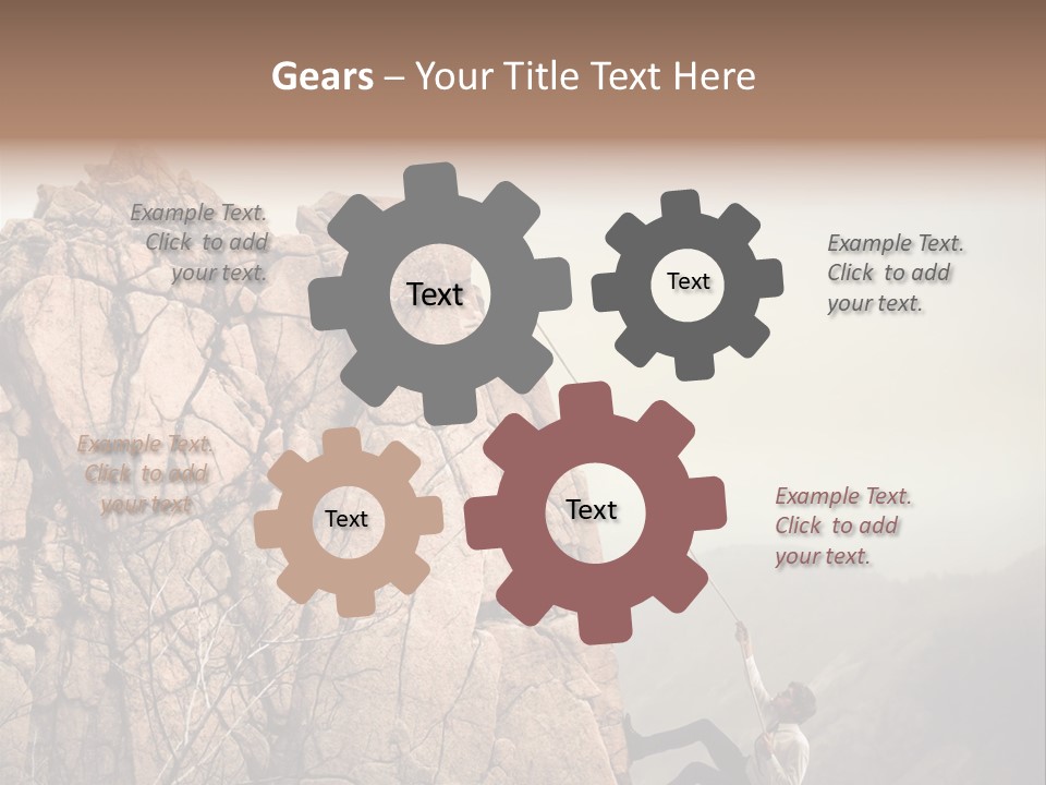 Danger Rope Climbing PowerPoint Template