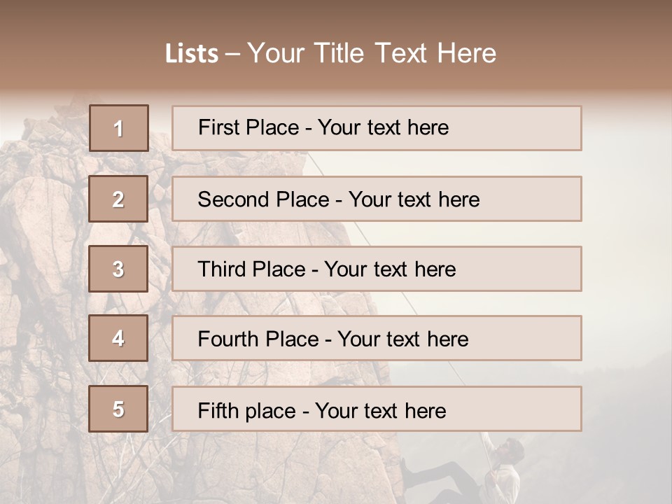 Danger Rope Climbing PowerPoint Template