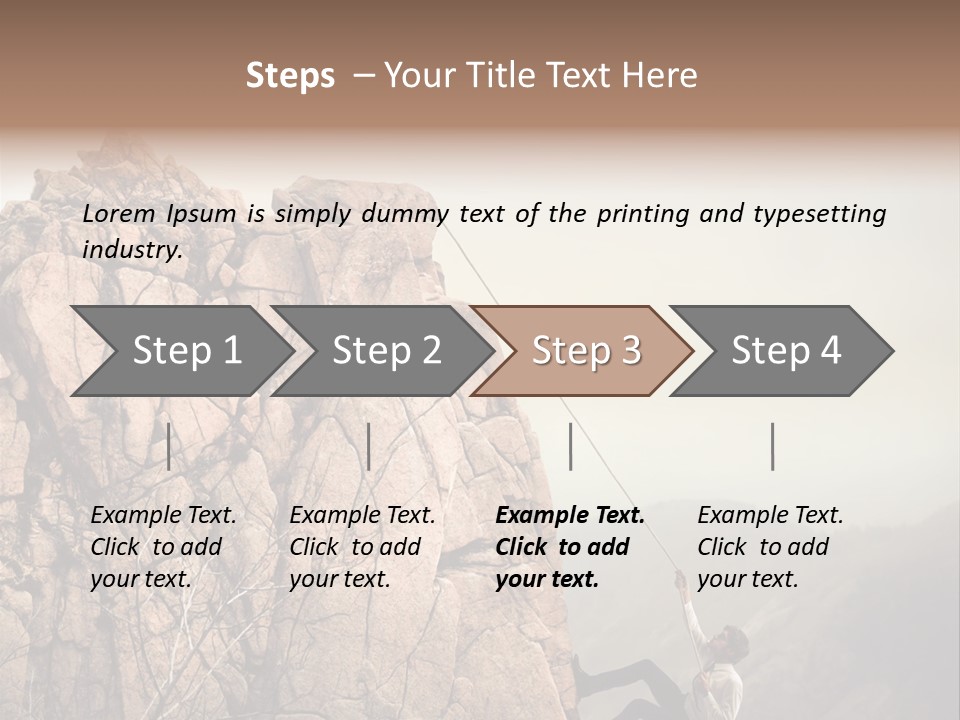 Danger Rope Climbing PowerPoint Template