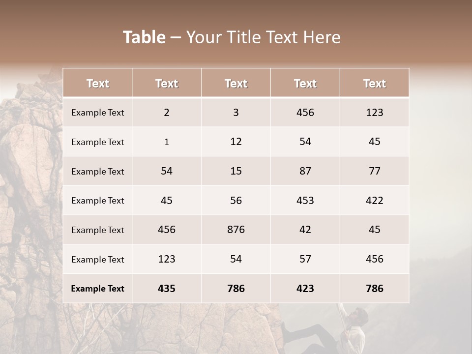 Danger Rope Climbing PowerPoint Template