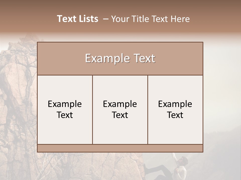 Danger Rope Climbing PowerPoint Template