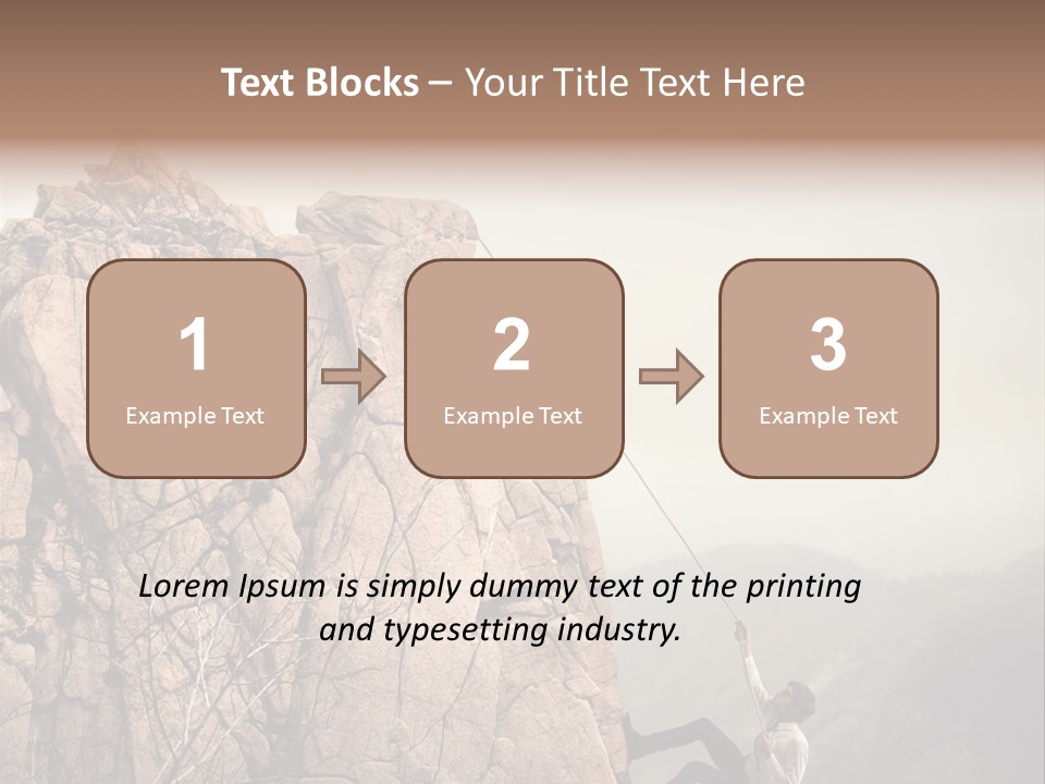Danger Rope Climbing PowerPoint Template