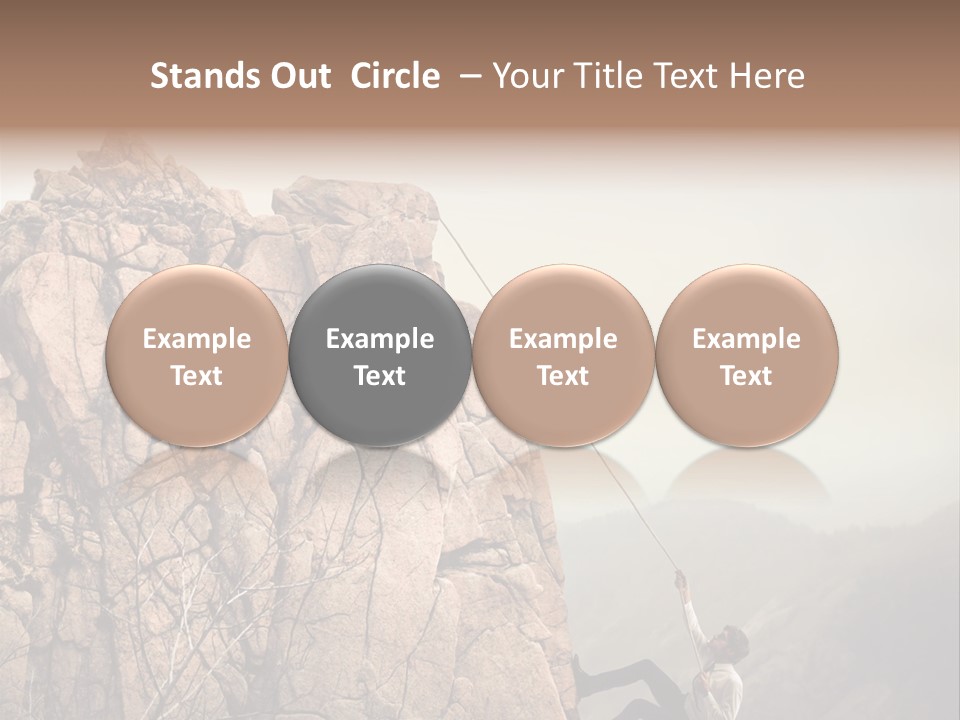 Danger Rope Climbing PowerPoint Template