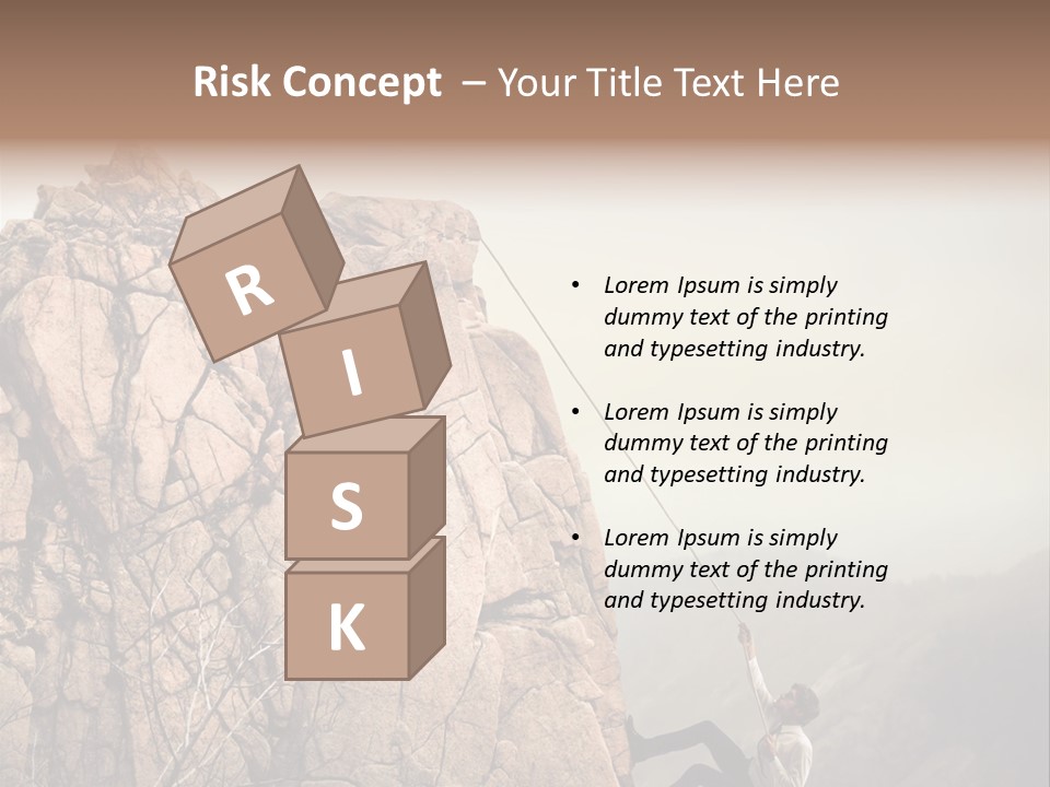 Danger Rope Climbing PowerPoint Template