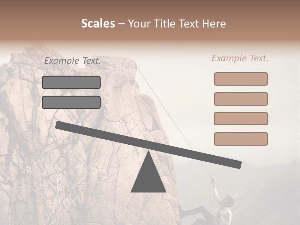 Danger Rope Climbing PowerPoint Template