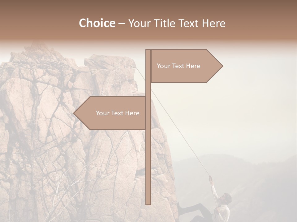 Danger Rope Climbing PowerPoint Template