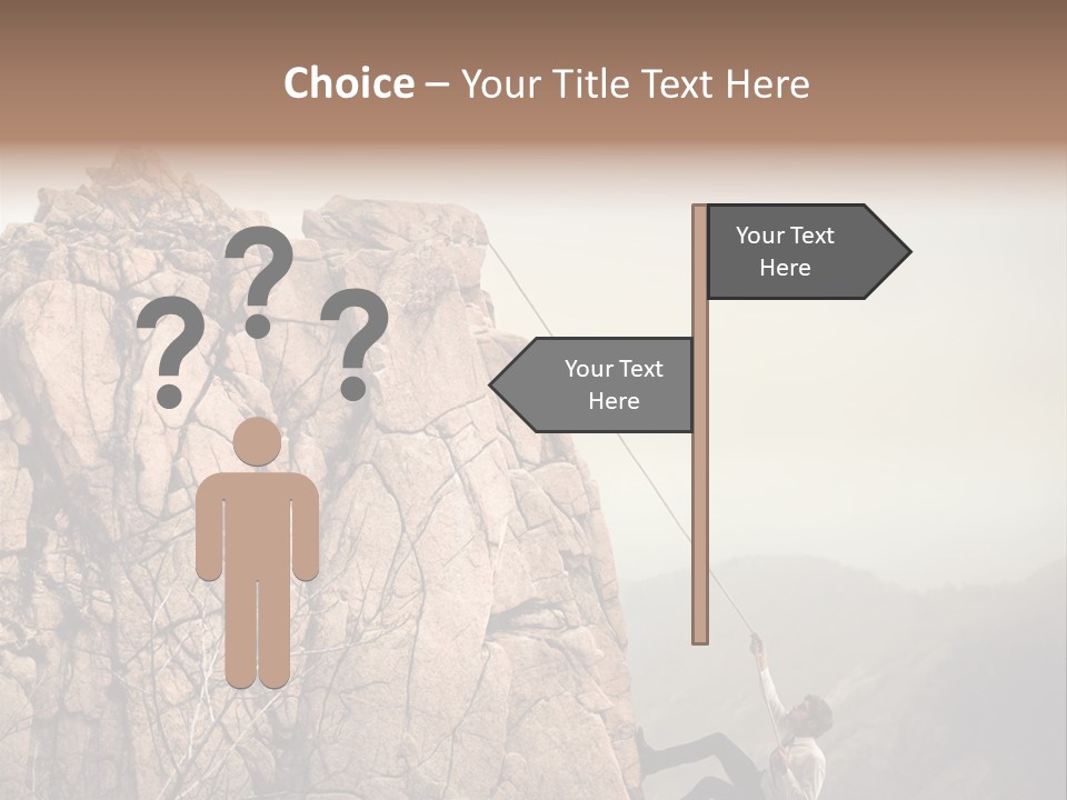 Danger Rope Climbing PowerPoint Template