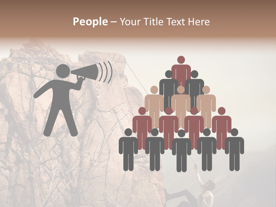 Danger Rope Climbing PowerPoint Template