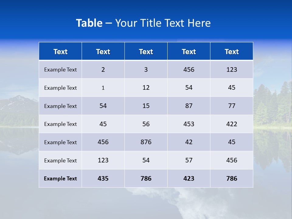 Scenery Tourism Clarity PowerPoint Template