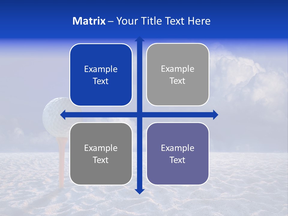 White Cloud Blue Out Door PowerPoint Template