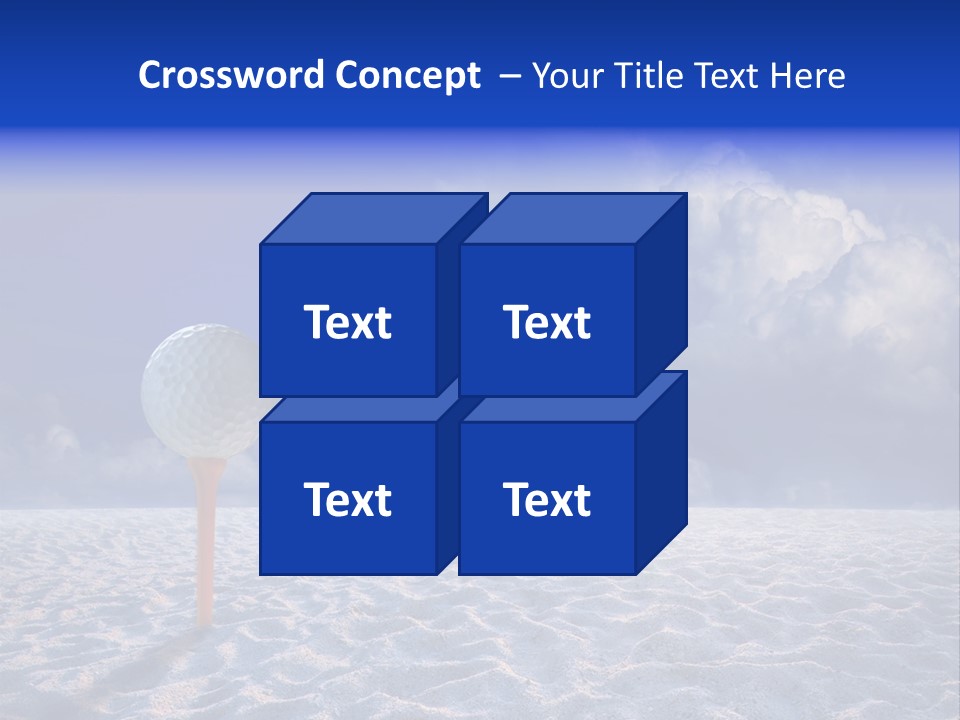 White Cloud Blue Out Door PowerPoint Template